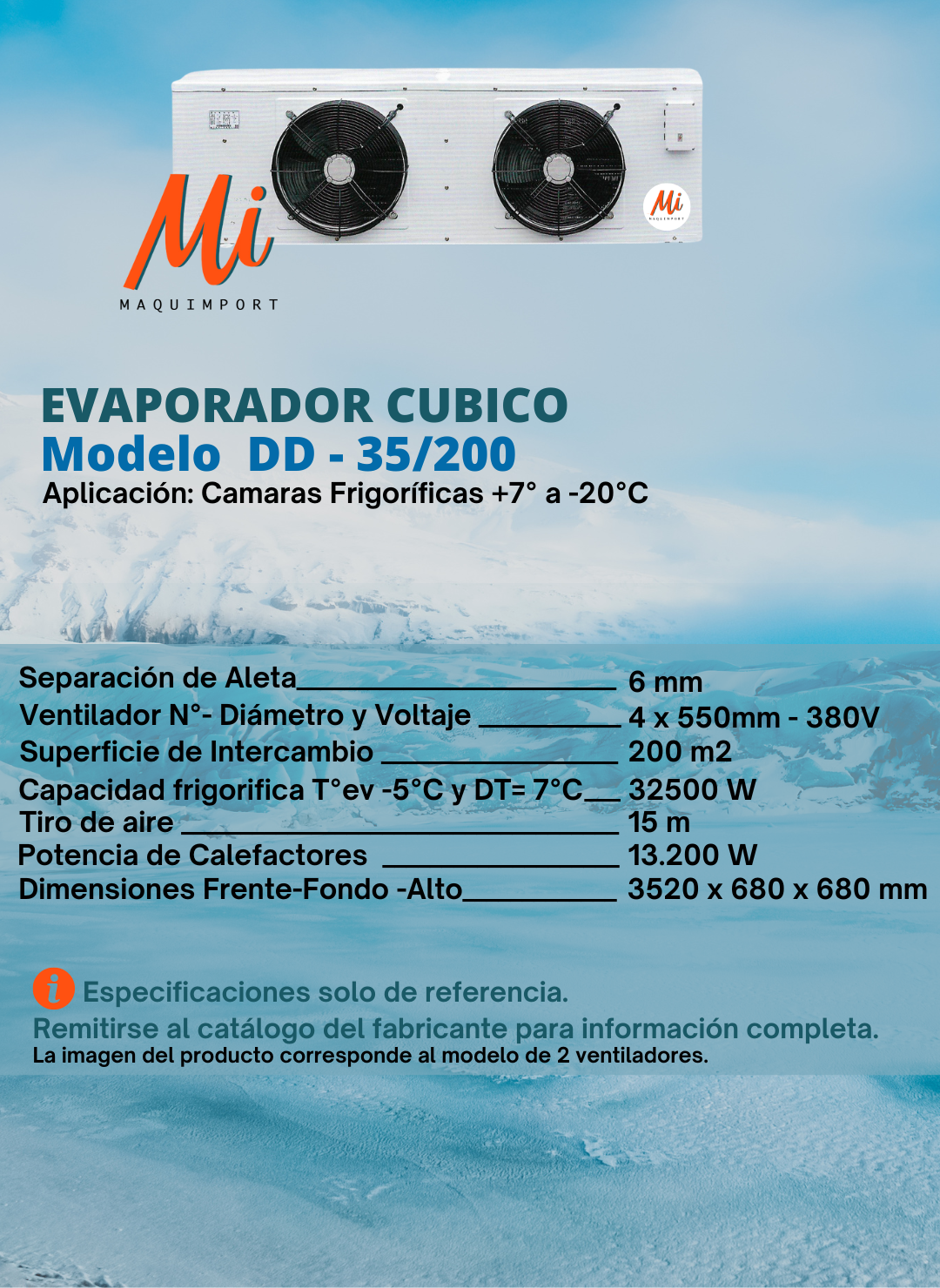 Evaporador Tipo DD | Media/Baja temperatura