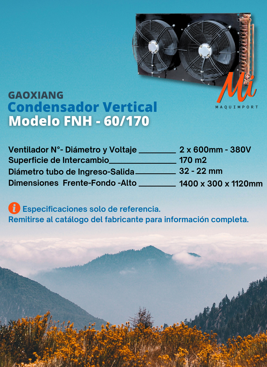 Condensador Tipo FNH | Vertical