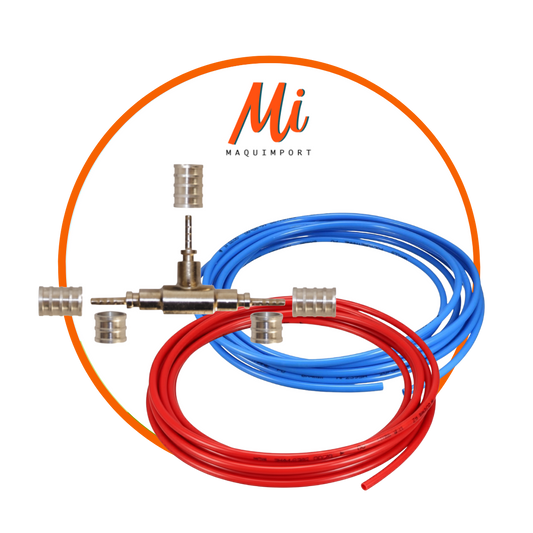 Fitting manguera PVC y tee de conexión para presostatos y separador de aceite Maquimport Chile