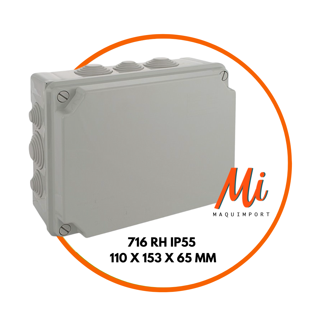 Caja estanca rectangular 716 RH IP55-Maquimport Chile