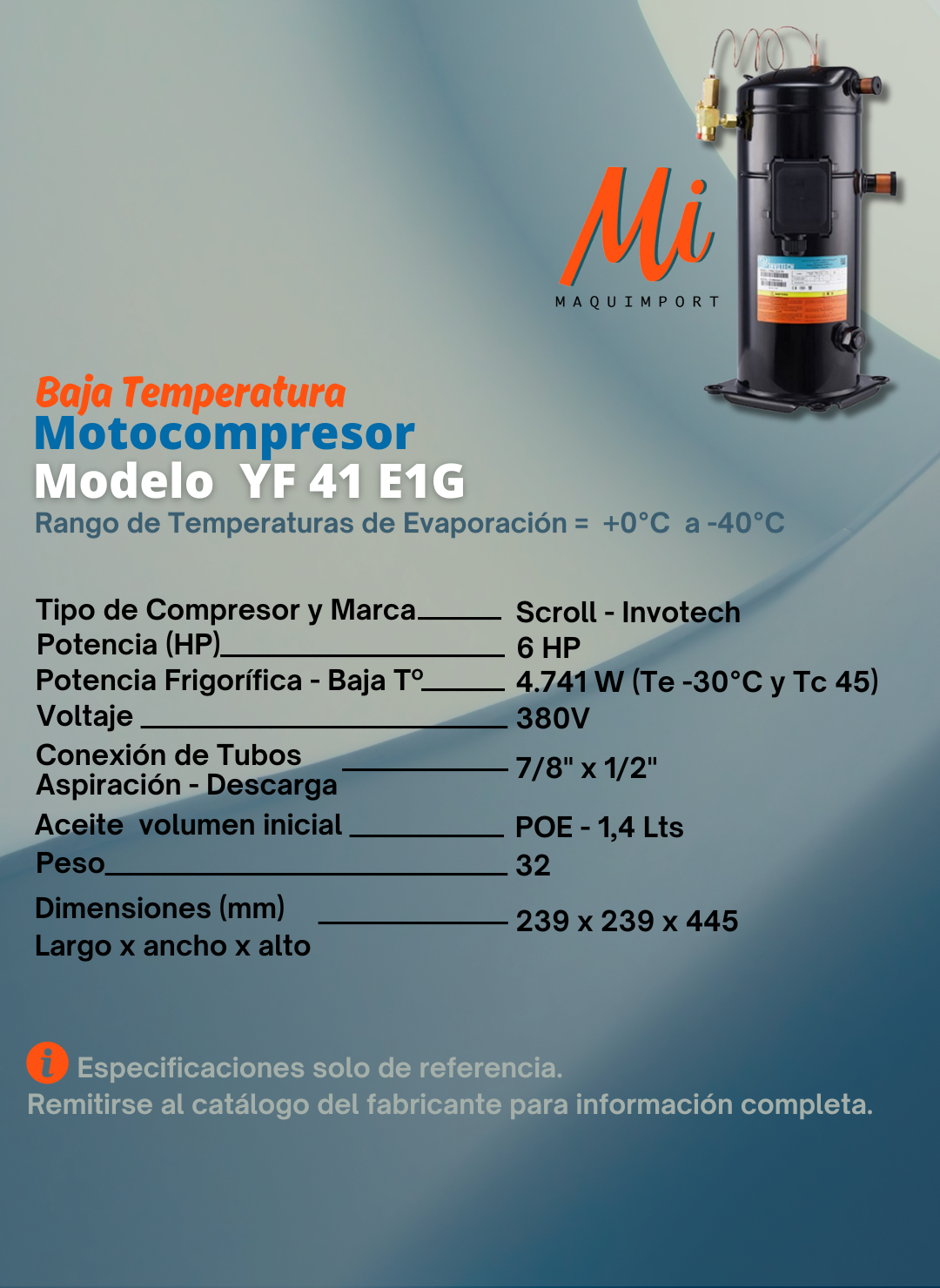 Motocompresor Scroll I Baja Temperatura
