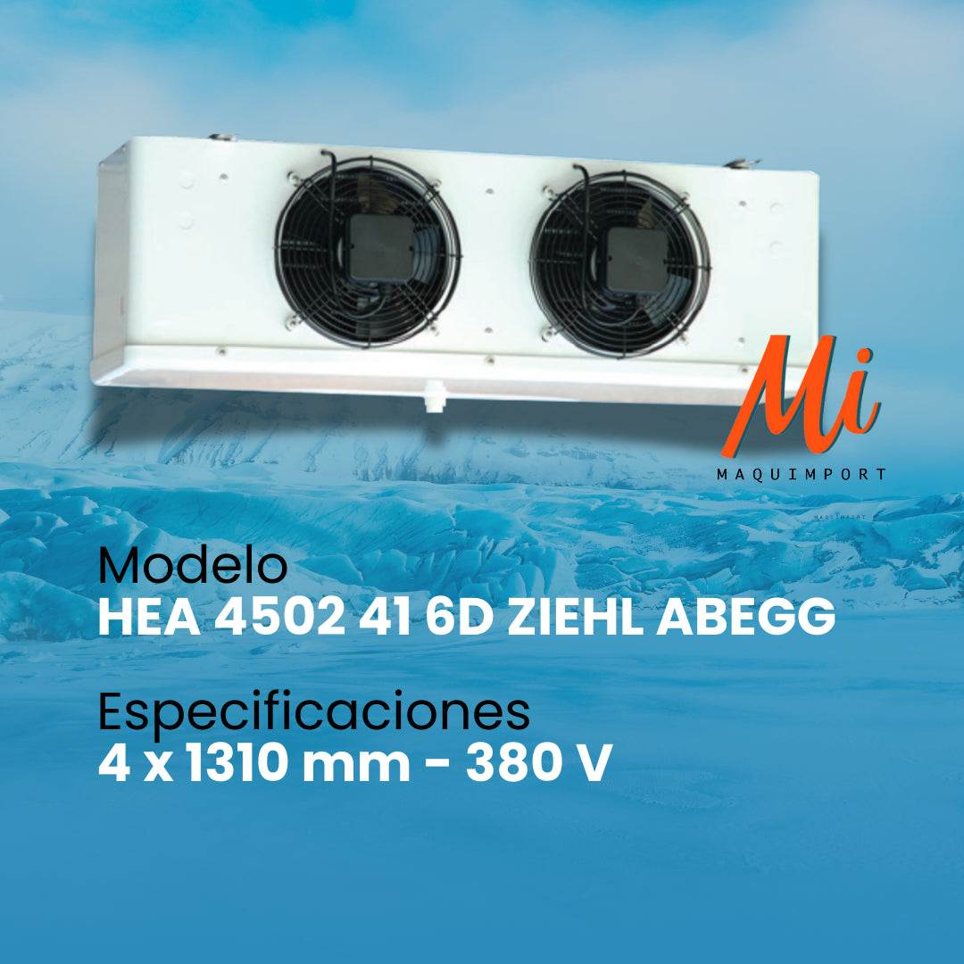 Evaporador HEA 4502 380V para cámaras de frío – Maquimport Chile