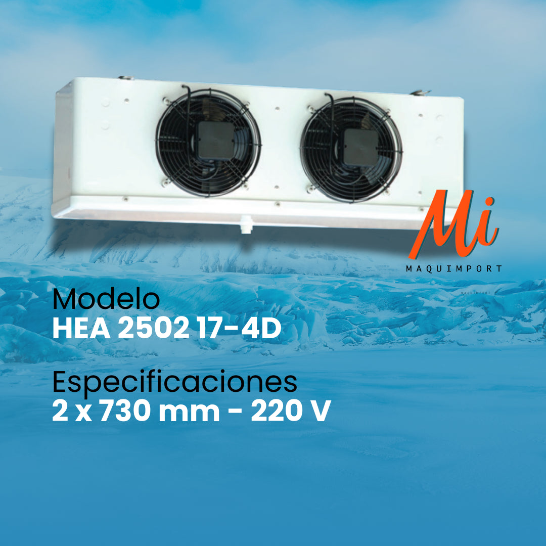 Evaporador HEA 2502 220V para refrigeración industrial – Maquimport