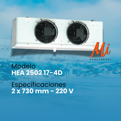 Evaporador HEA 2502 220V para refrigeración industrial – Maquimport