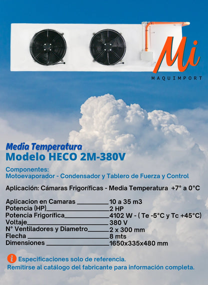 Equipos HECO - Completos para Cámara Frigorífica de Media Temperatura |
