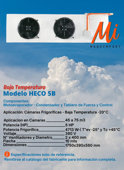 Equipos HECO - Completos para Cámara Frigorífica de Baja Temperatura |