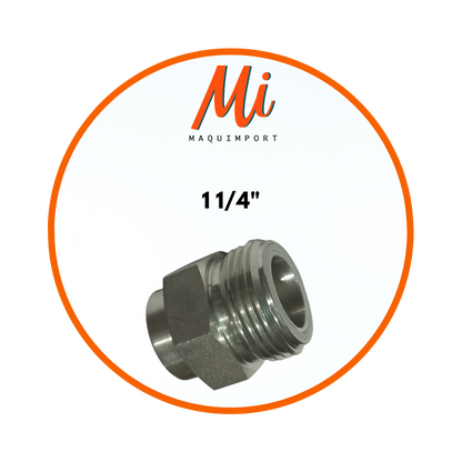 Adaptador Rotalock  1 1/4 pulgada para conexiones de compresor en refrigeración industrial - Maquimport Chile