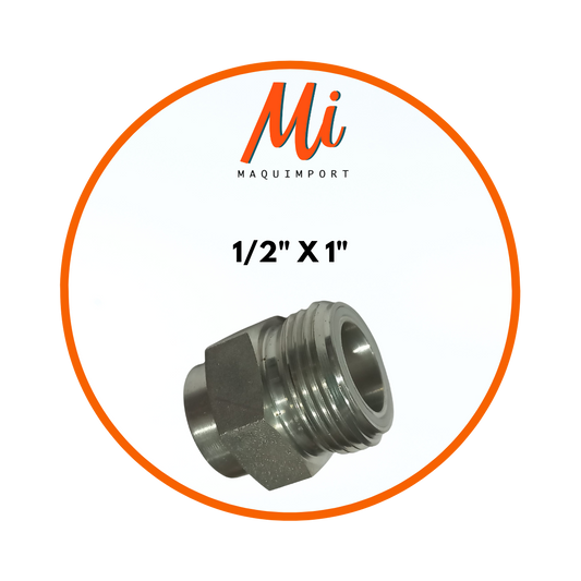 Adaptador Rotalock  1/2 x 1 pulgada para compresor de refrigeración industrial- Maquimport Chile