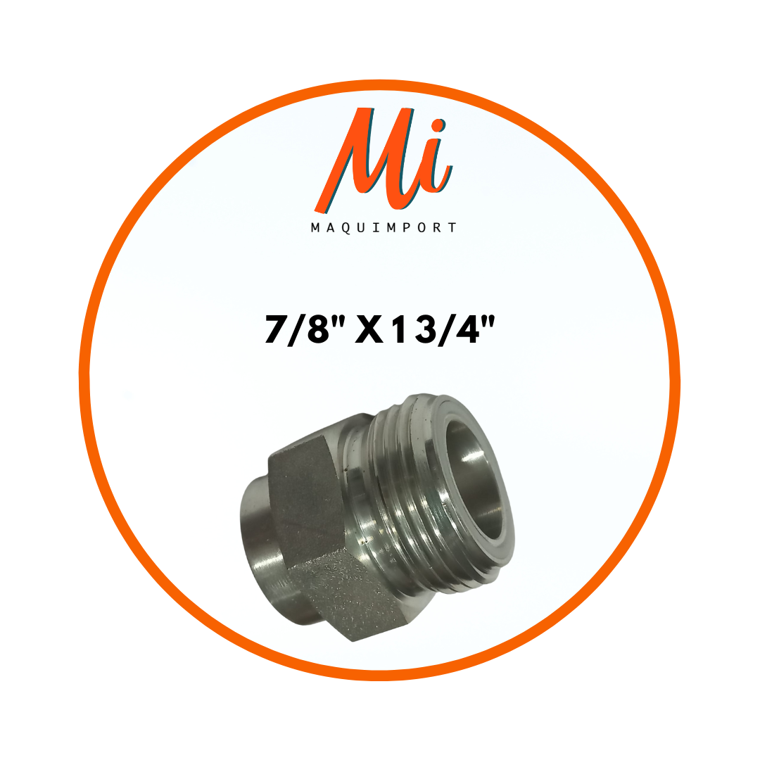 Adaptador Rotalock  7/8 x 1 3/4 pulgada para montaje y mantenimiento de compresores - Maquimport Chile