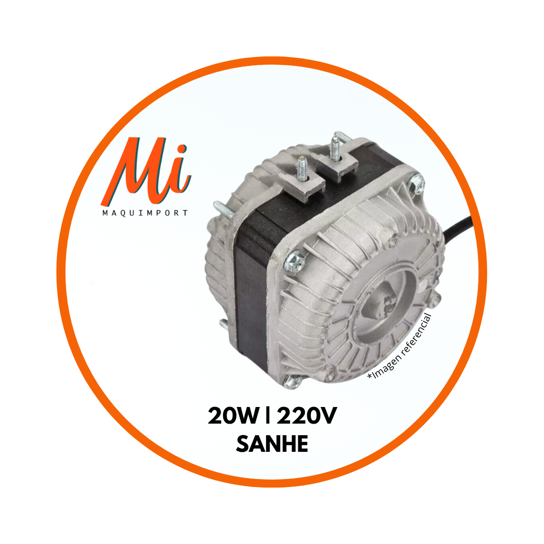 Motor de ventilador comercial 20W-220V, Sanhe | Maquimport Chile