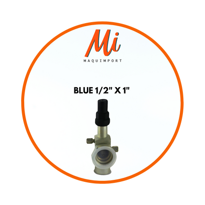 Válvula Rotalock BLUE 1/2" x 1" para compresores de refrigeración industrial, Maquimport Chile