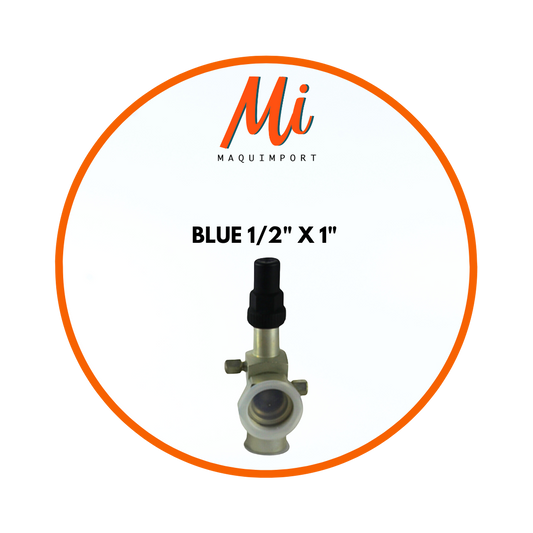 Válvula Rotalock BLUE 1/2" x 1" para compresores de refrigeración industrial, Maquimport Chile