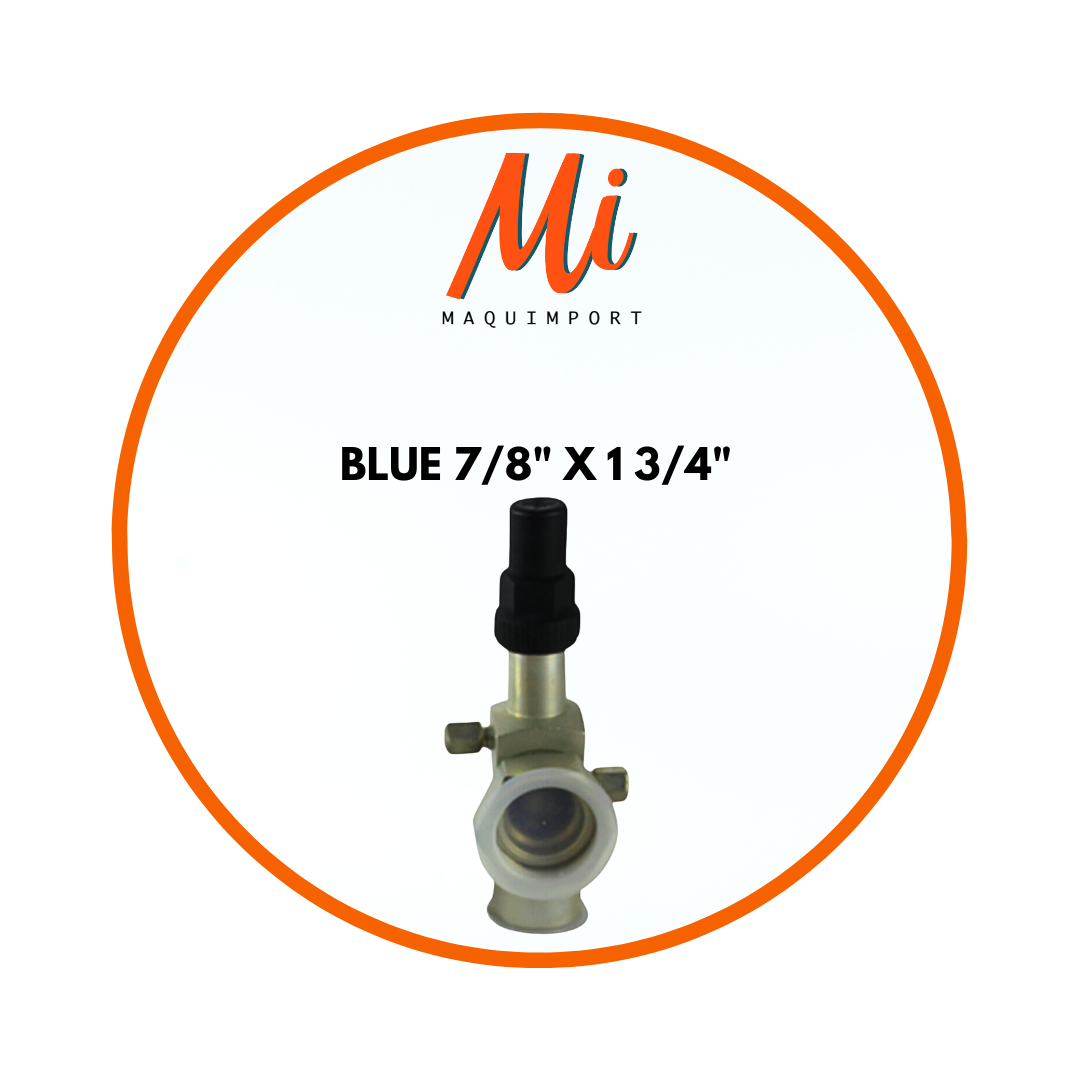 Válvula rotalock BLUE 7/8" x 1 3/4" para sistemas de refrigeración industrial de media y baja temperatura. Maquimport Chile