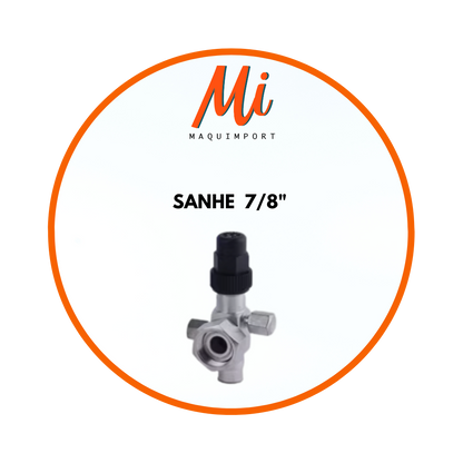 Válvula rotalock SANHE conexión 7/8" para compresores y líneas de refrigeración industrial. Maquimport Chile.